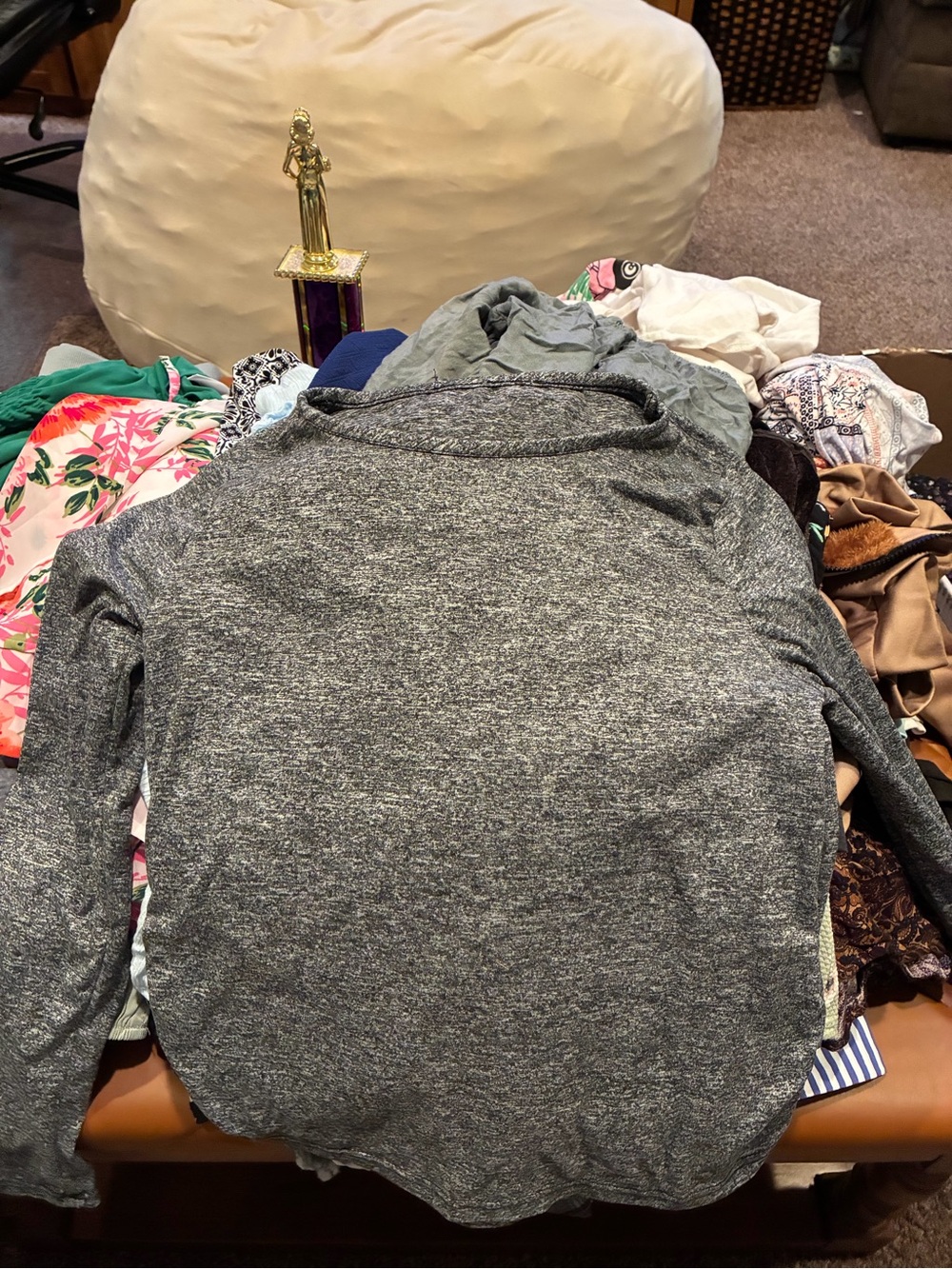 YMI Heather Gray Cowl Neck Sweater